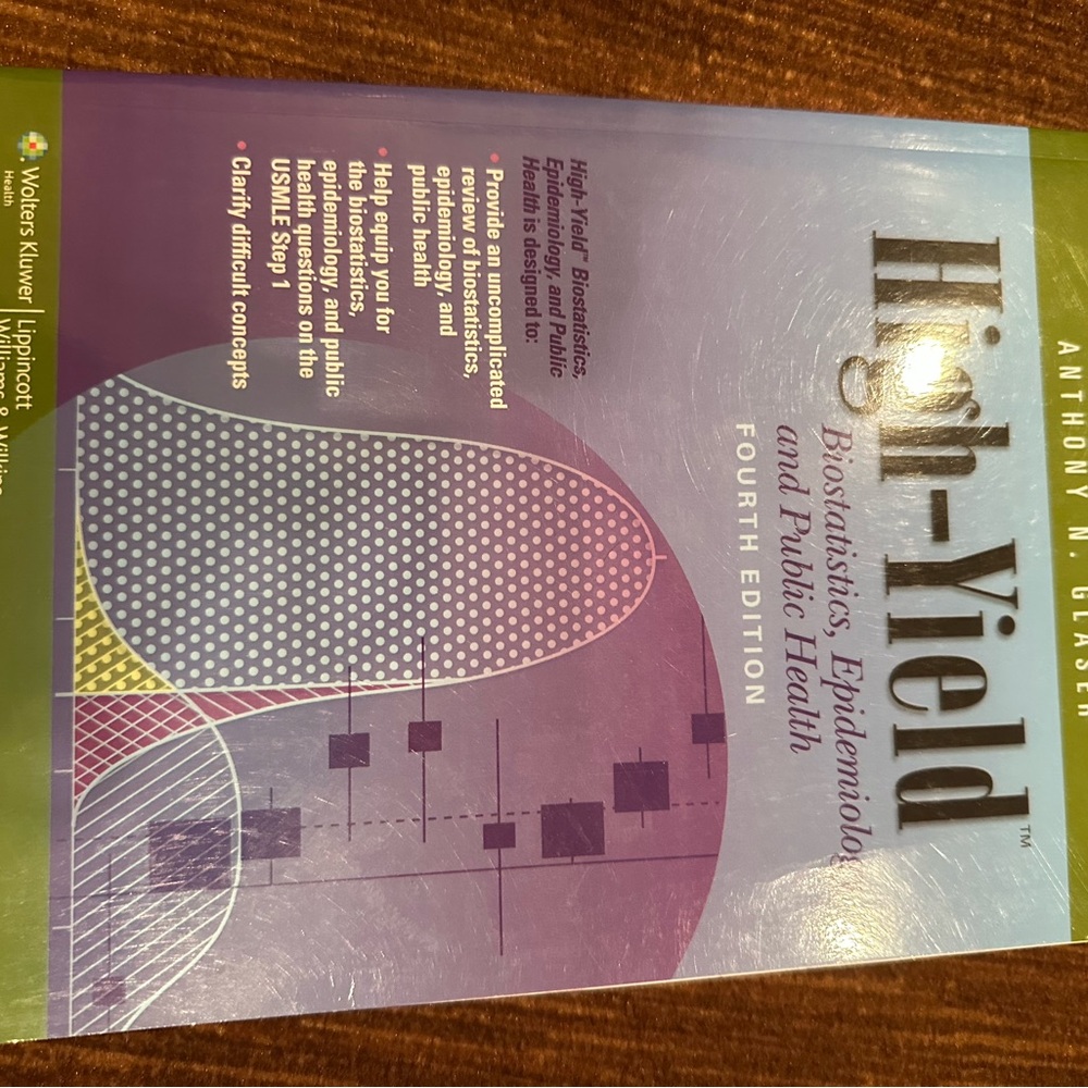 High-Yield Biostatistics, Epidemiology, and Public Health Book